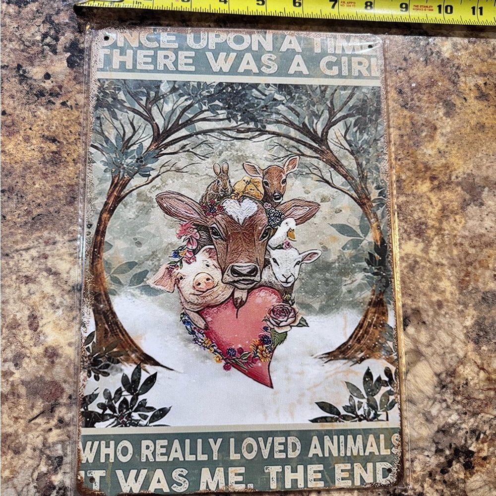 Charming Animal Heart Wall Art